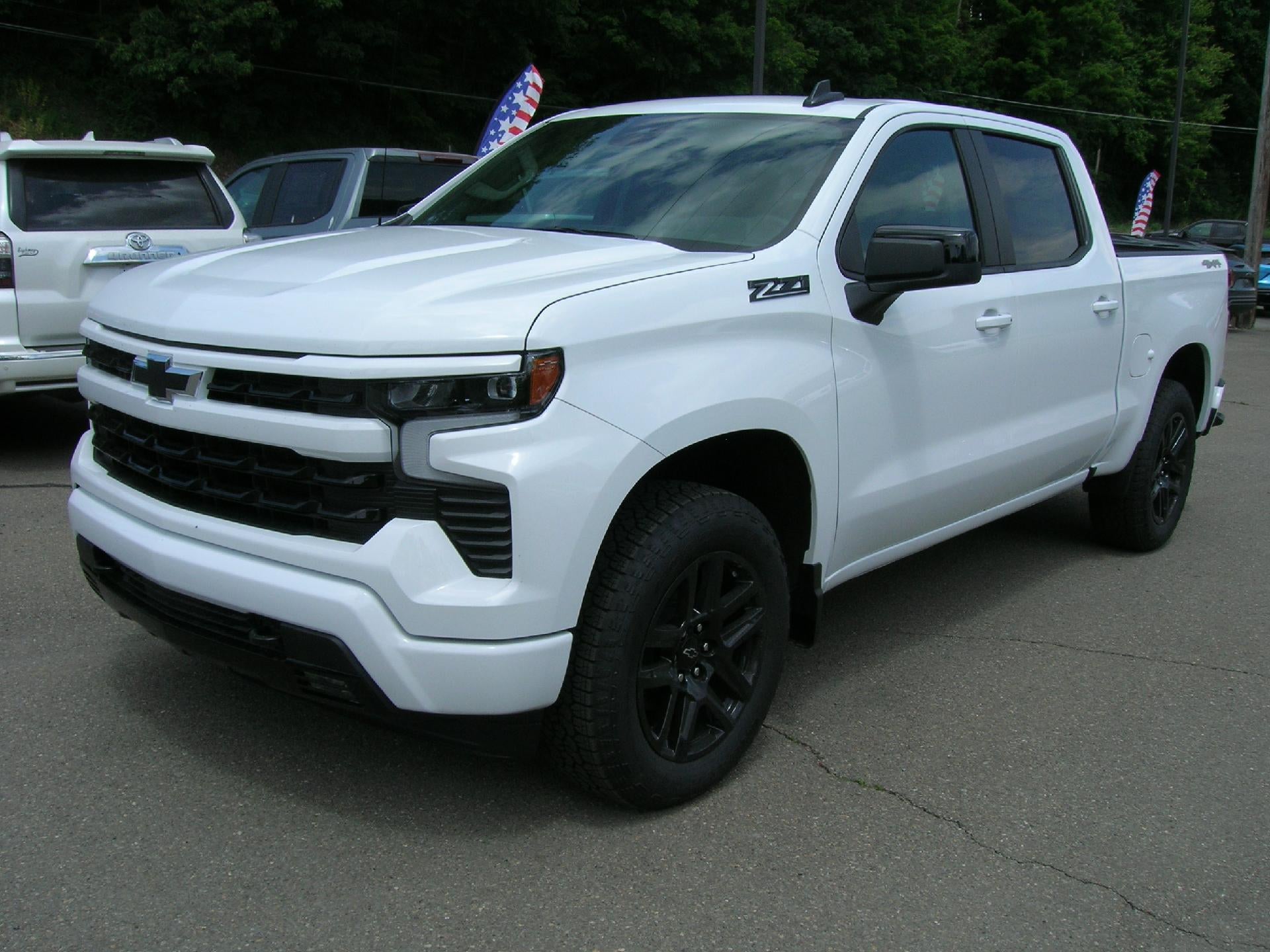 2026 Chevrolet Silverado 1500 RST in Summit White — front three-quarter view