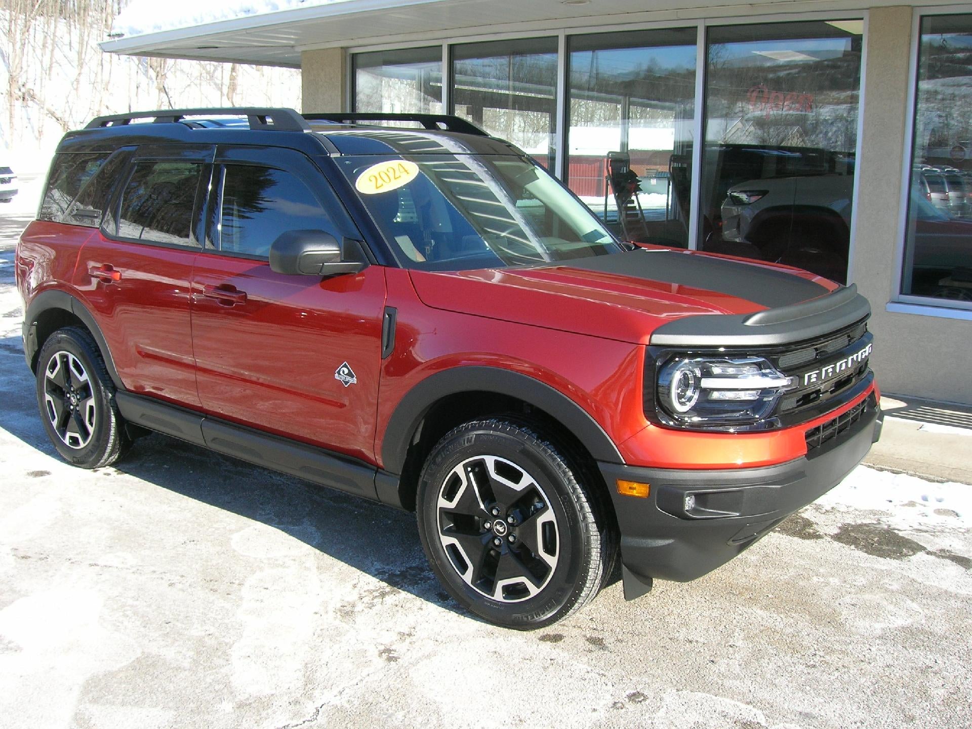 2024 Ford Bronco Sport Outer Banks in Red — front three-quarter view