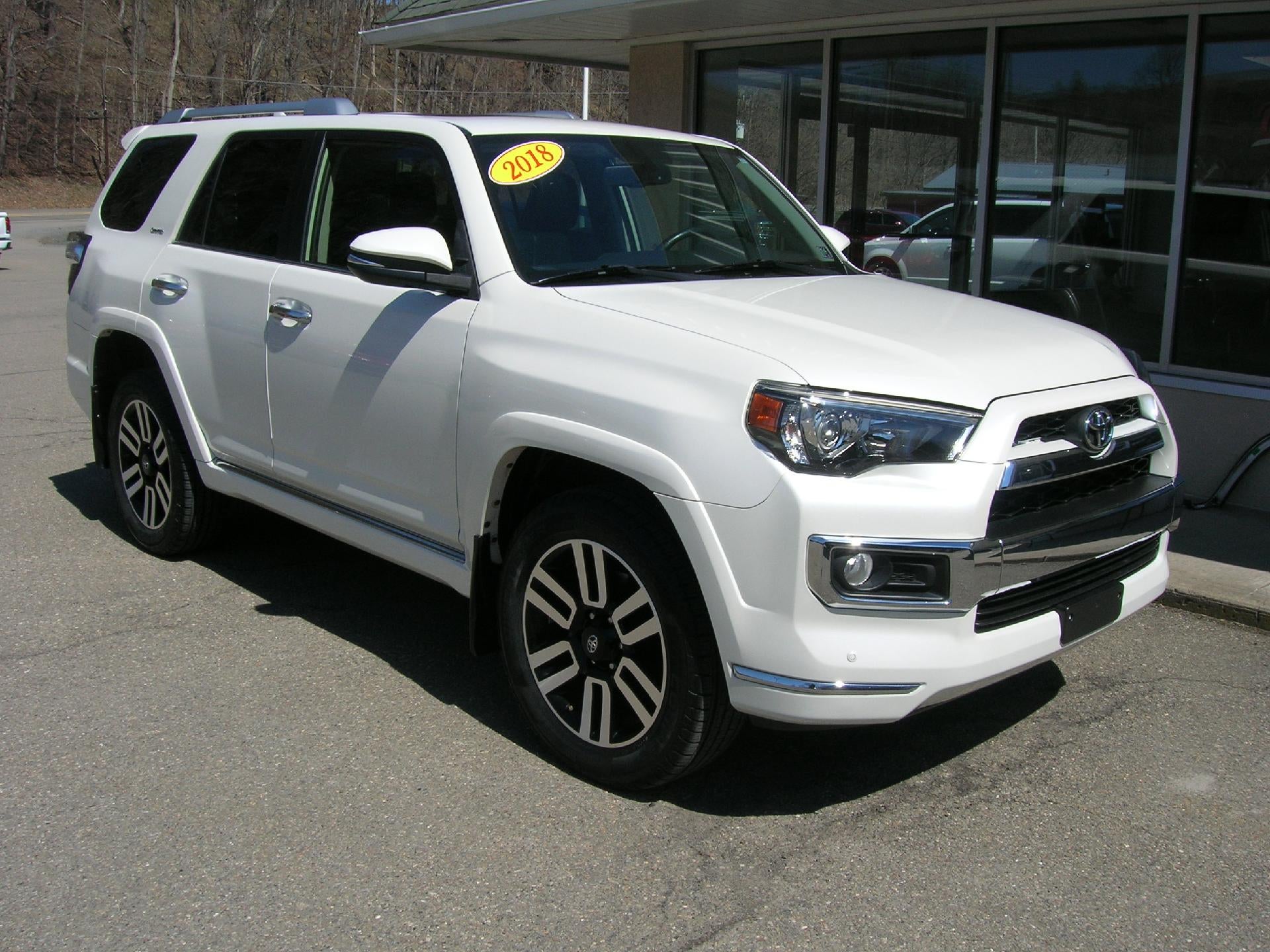 2018 Toyota 4Runner SR5 in White — front three-quarter view