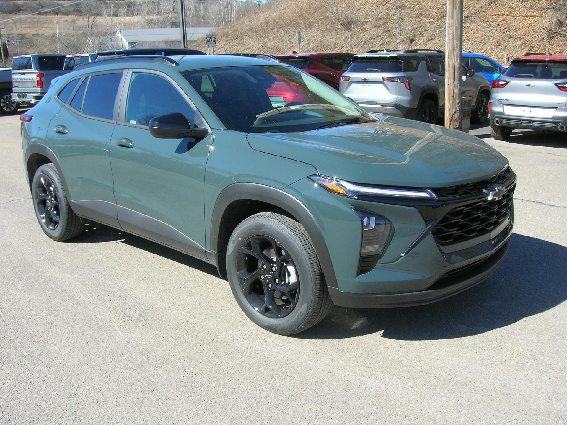 2026 Chevrolet Trax LT in Cypress Gray — front three-quarter view